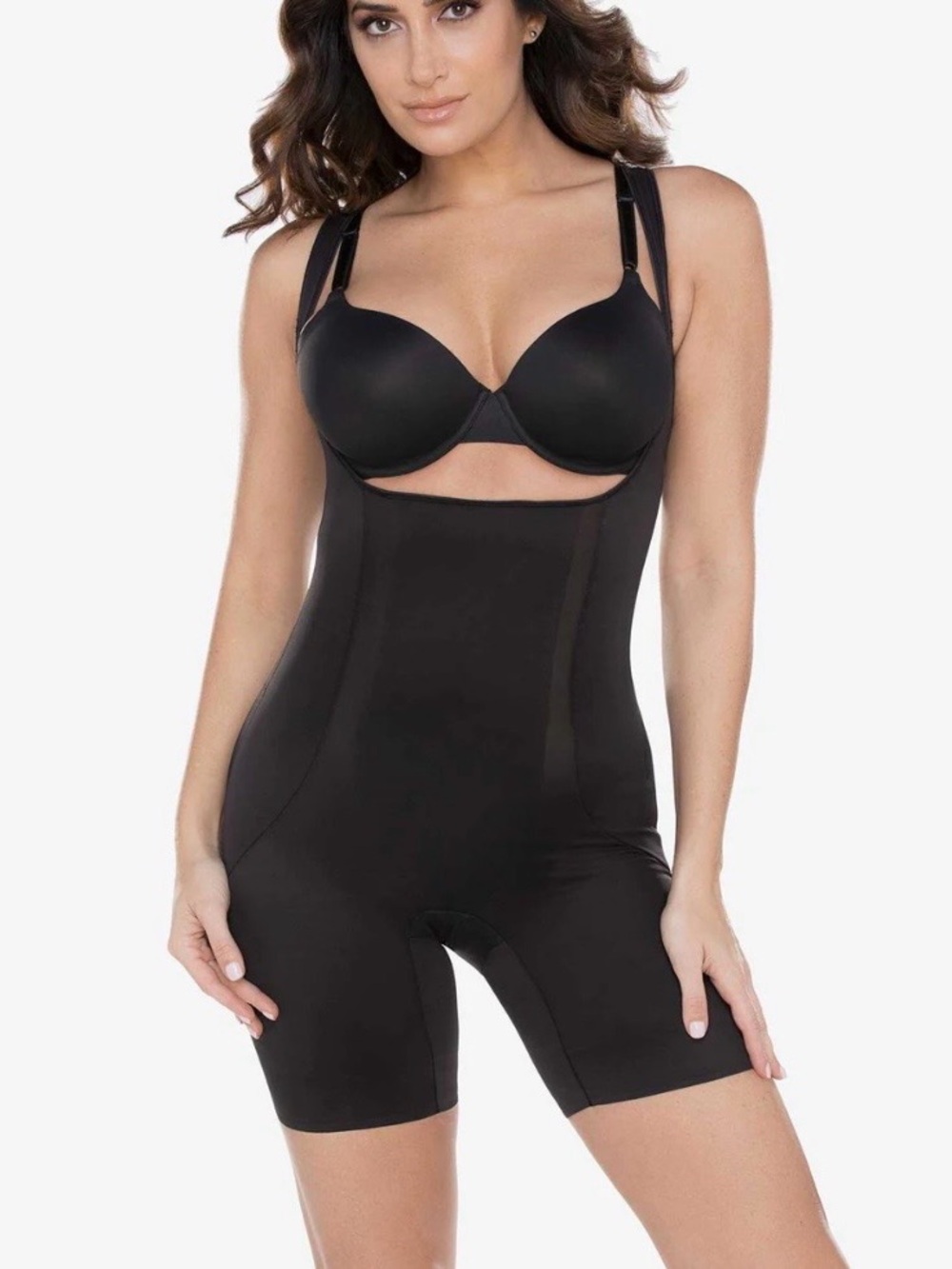MIRACLESUIT Shape Away Comfortably Shape Away Muffin Top Black Bodysuit 2XL‎ NWT